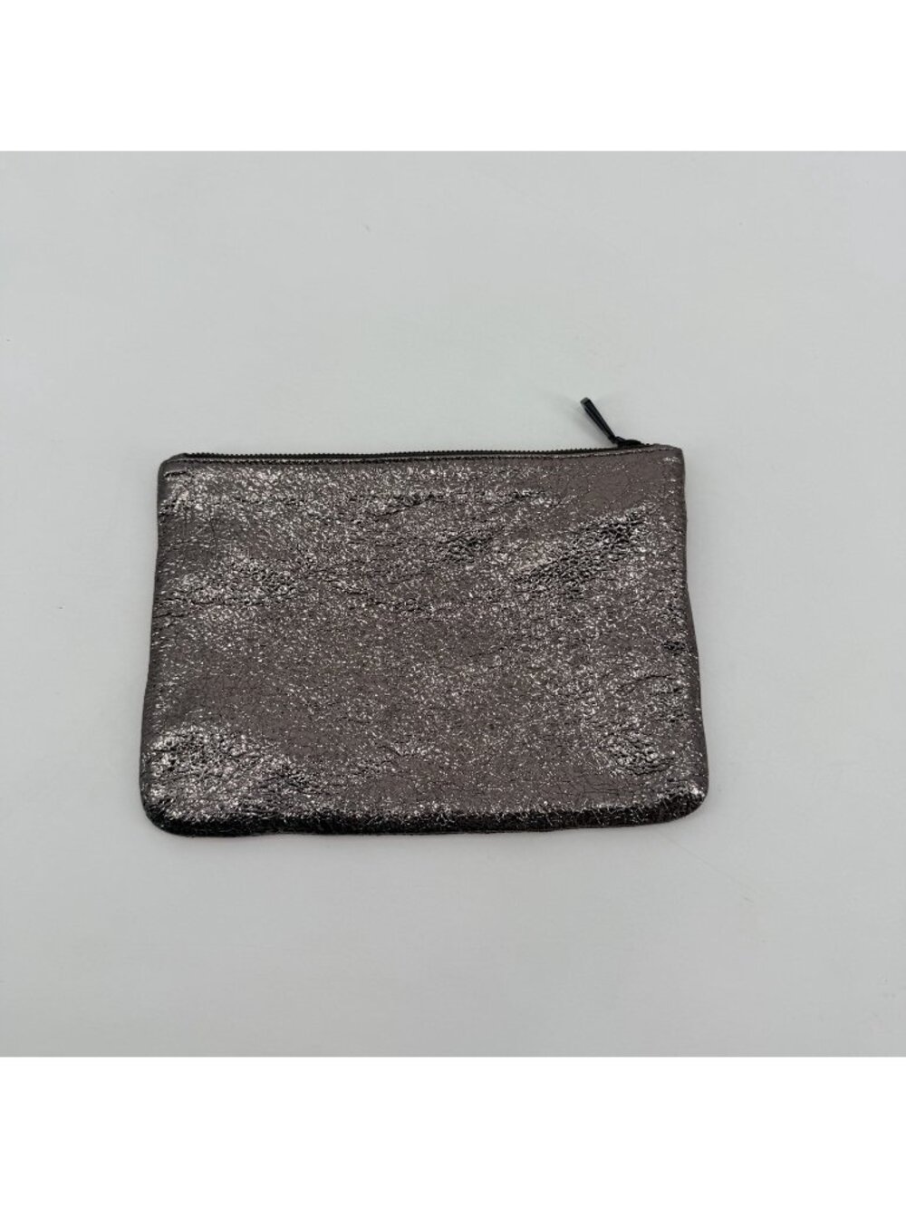 Marc Jacobs x Target Neiman Marcus Metallic Leather Zip Pouch Clutch Pewter